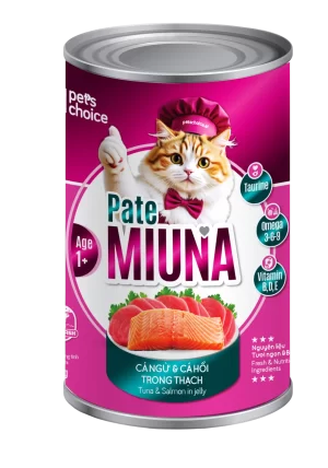 Pate MIUNA cá ngừ và cá hồi trong thạch - 400g